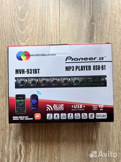 Процессорная магнитола с блютузом Pioneer 60w