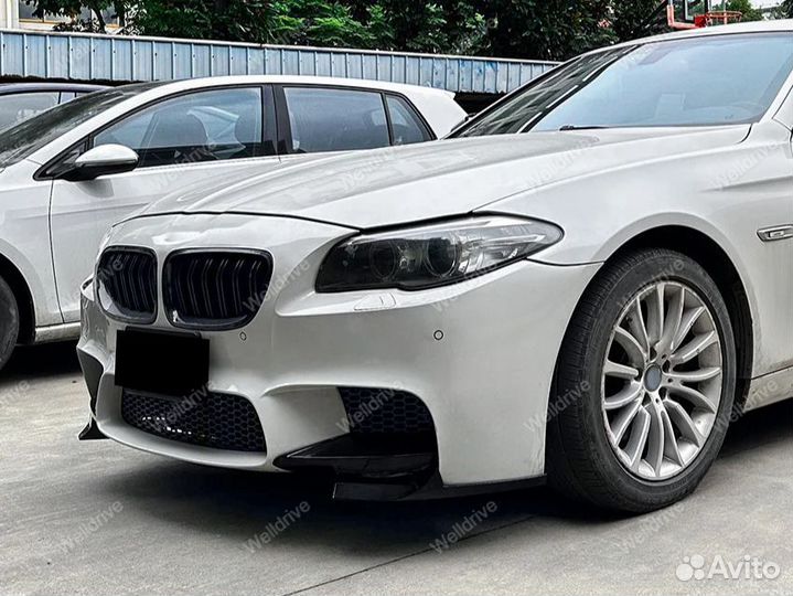 Клыки для бампера BMW 5 F10 M5 черный глянец