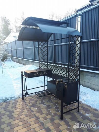 Кованые мангалы с крышей