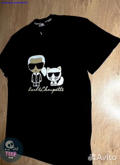 Футболка Karl Lagerfeld черная S XL XXL (Арт.81143)