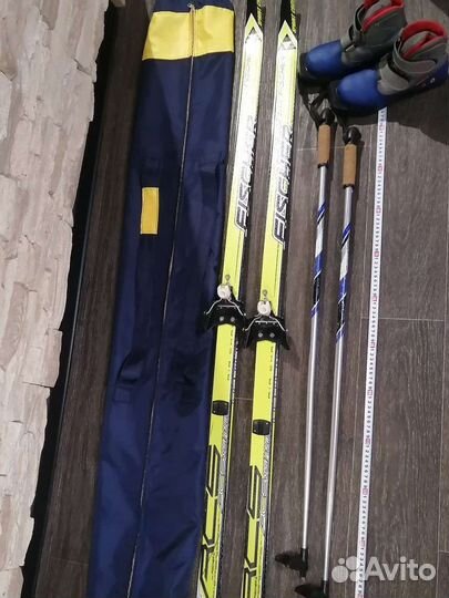 Лыжи Fischer 160 см+ботинки комплект