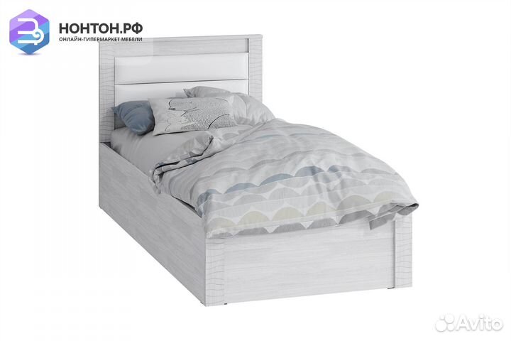 Кровать Монако кр-17 ясень белый / дуб шале