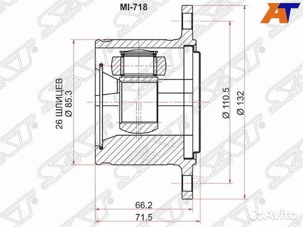 Шрус mitsubishi L200