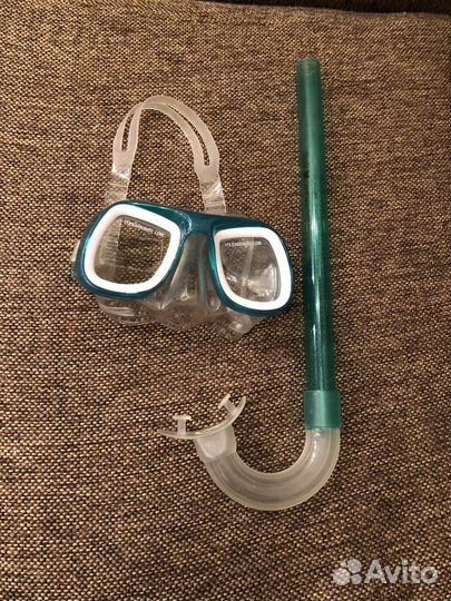 Маска с трубкой для плавания детская