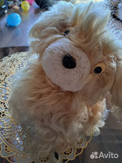 Мягкая игрушка ретро собачка