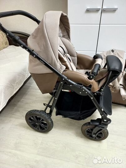 Коляска 2 в 1 indigo эко кожа