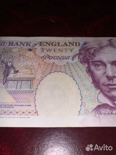 Банкнота Англия 20 фунтов 1993 год