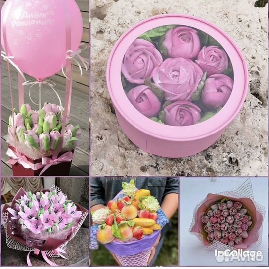 Зефирный букет, зефир ручная работа