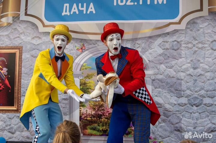 Зеркальные люди, мимы, шоу на праздник, свадьбу