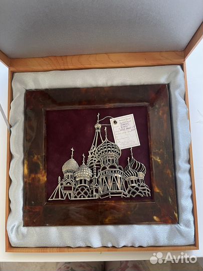 Панно Amber palace из янтаря и серебра Храм