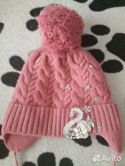 Шапка зимняя для девочки 50 52