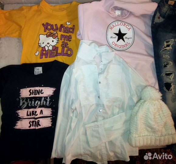 Пакет детской одежды для девочки 6-10 лет плащ, фу