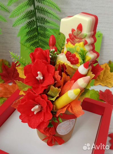 Букет на 1 сентября. Цветы из мыла