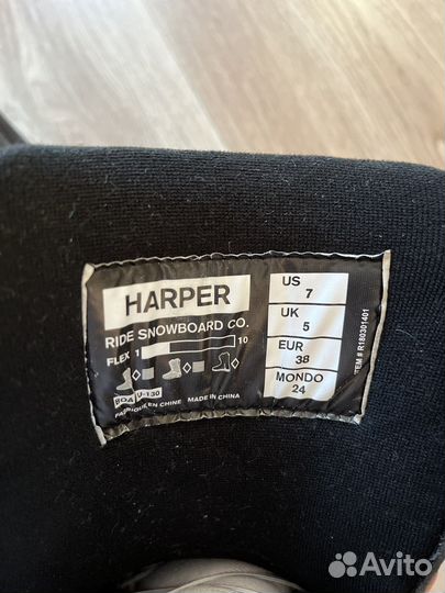 Ботинки сноубордические Ride р. 37-38