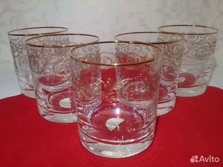 Набор для виски Хрусталь Чехия Блюдо Рюмки