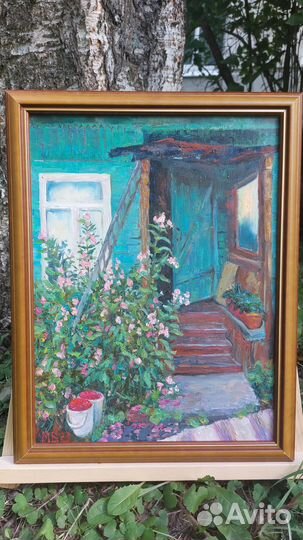 Картина масло летний пейзаж 