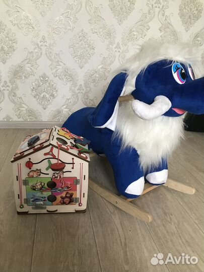 Мамонт-качалка с домиком