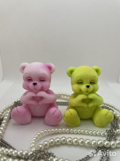 Необычные мишки из мыла ручной работы