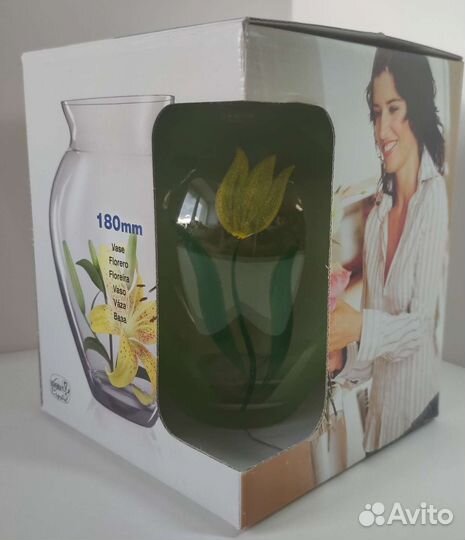 Ваза для цветов богемия 18 см