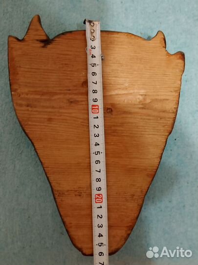 Маска панно дерево СССР чёрт