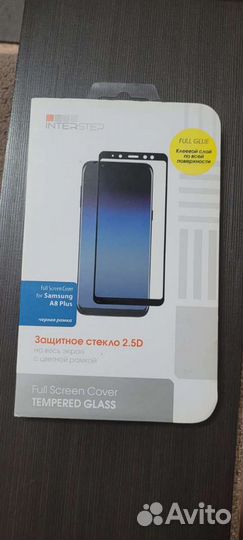 Защитное стекло 2.5D для телефона Samsung A8+(2018