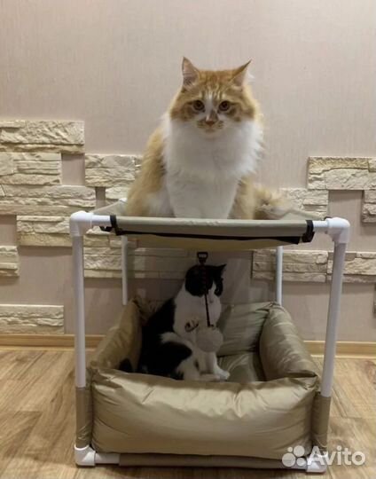 Лежанка с гамаком для кошки