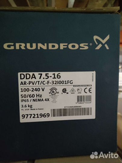 Дозирующий насос Grundfos DDA артикул 97721969