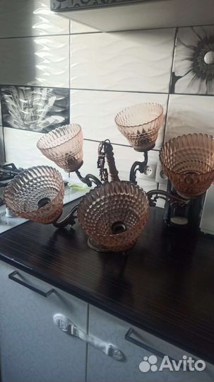 Люстра винтаж СССР бронза