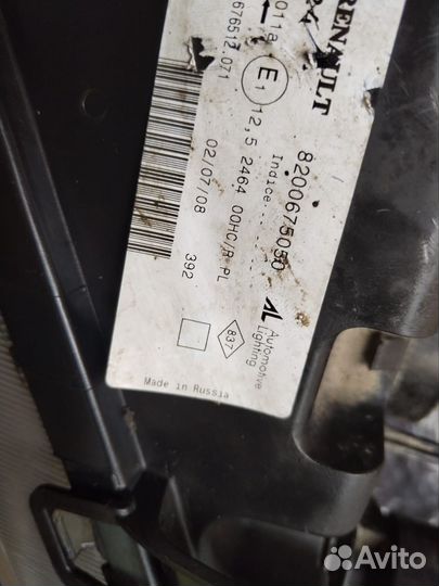 Фары Renault Logan 2008 года