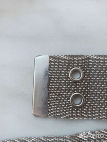 Ремень мужской металл/плетение