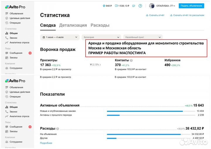 Авитолог. Постинг объявлений