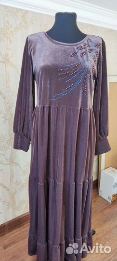 Велюровое платье