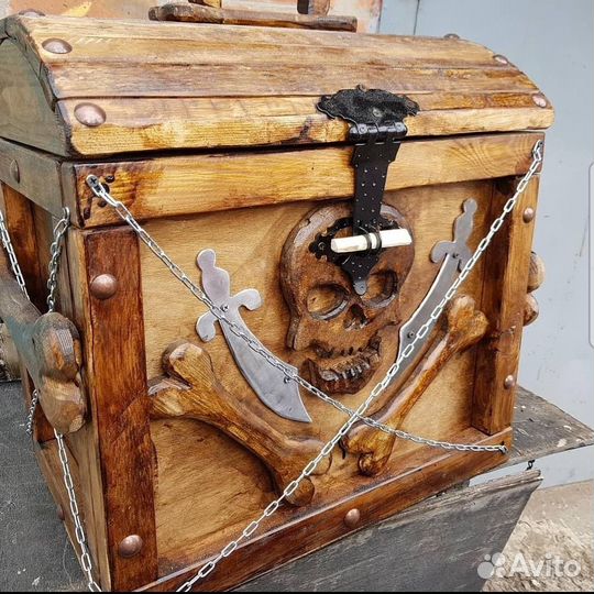 Сундук пиратский деревянный