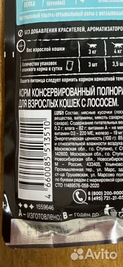 Корм влажный для взрослых кошек Crave с лососем