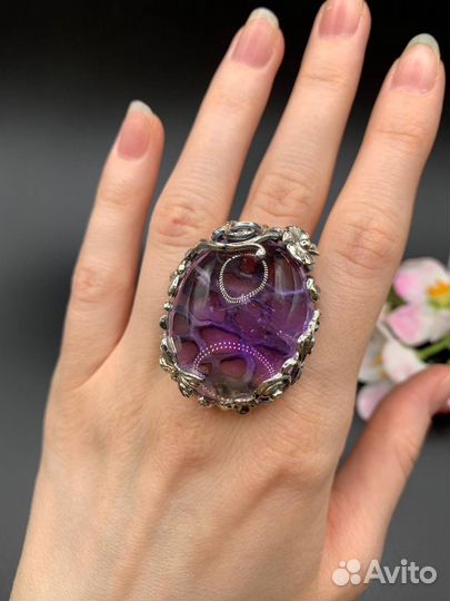 Серебряное кольцо с аметрином