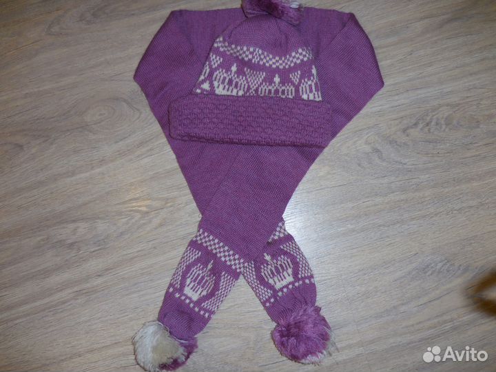 Шапка на девочку Зимняя, Демисезонная от 44 до 54р