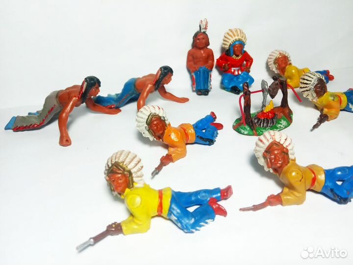 Солдатики ГДР Дикий запад Индейцы