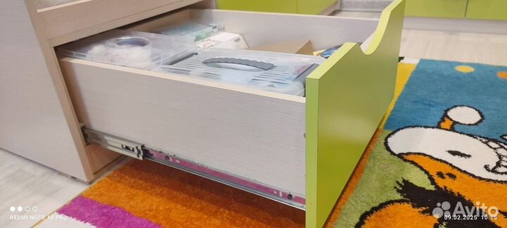 Детская кровать 80 160 с бортиками и ящиками