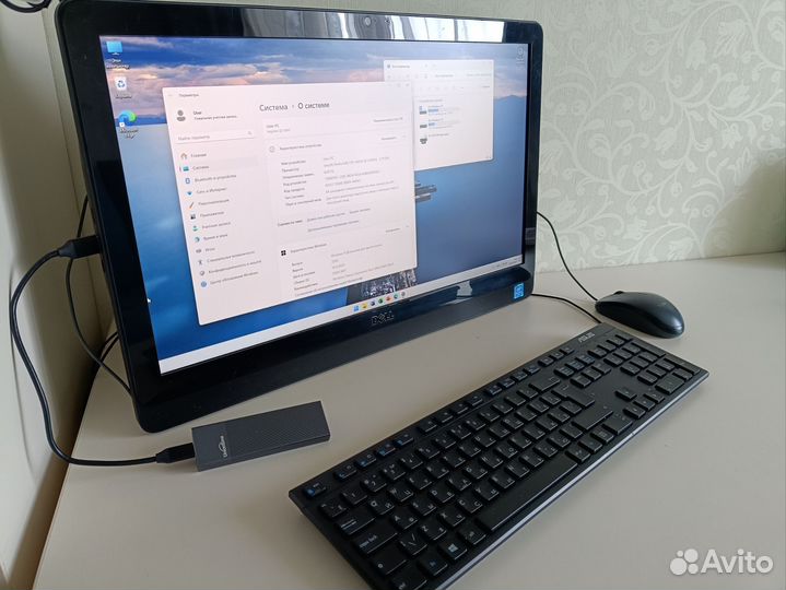 Моноблок Dell Inspiron - 8 Гб, SSD+HDD