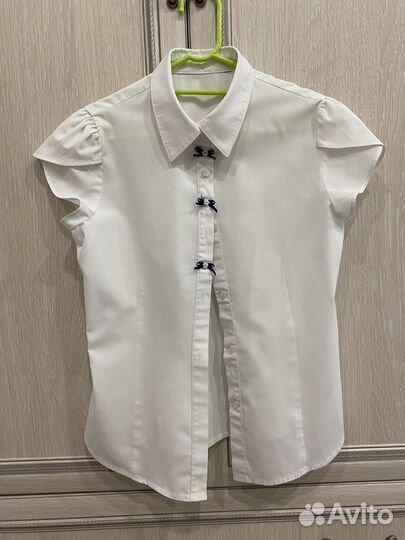 Блузы школьные для девочки 128-134 (4 шт)