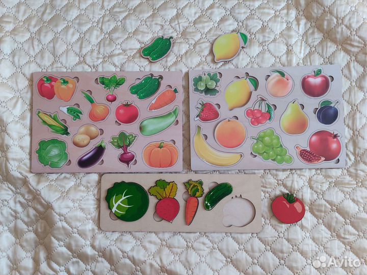 Деревянные пазлы и рамки-вкладыши