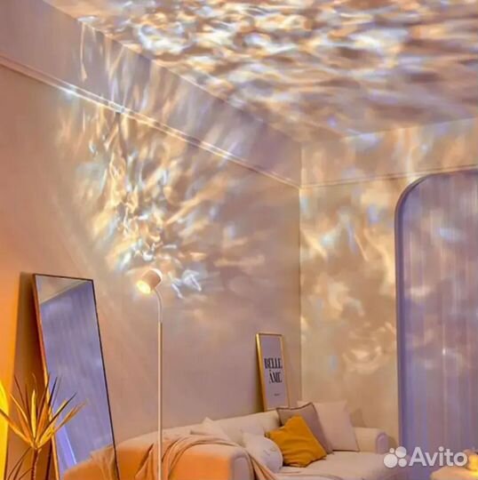 Торшер с эфектом водной ряби закатная лампа