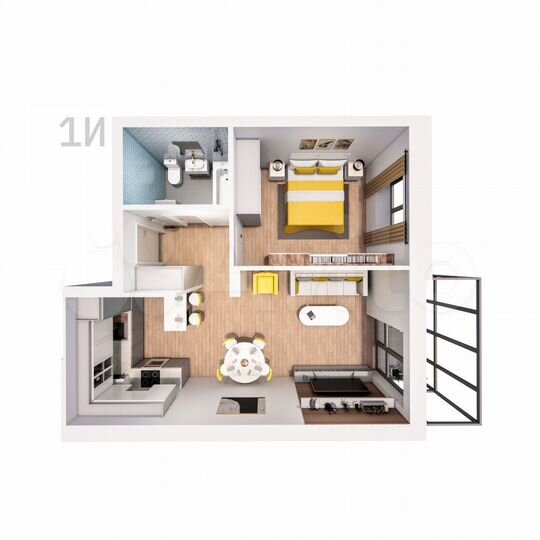 1-к. квартира, 50,7 м², 12/25 эт.