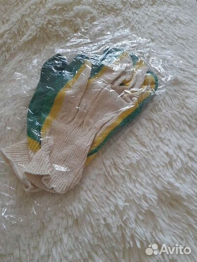 Перчатки обрезиненные