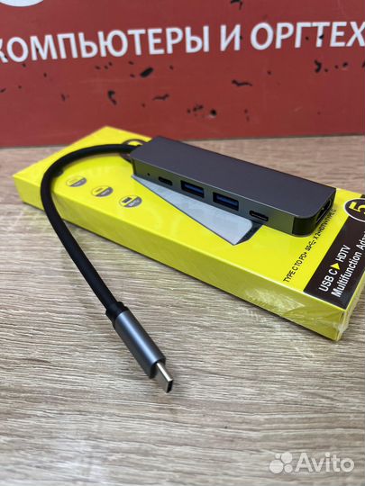 Адаптер хаб USB C hdtv новый