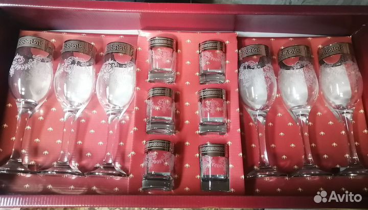 Новый набор бокалов и рюмок на 6 персон