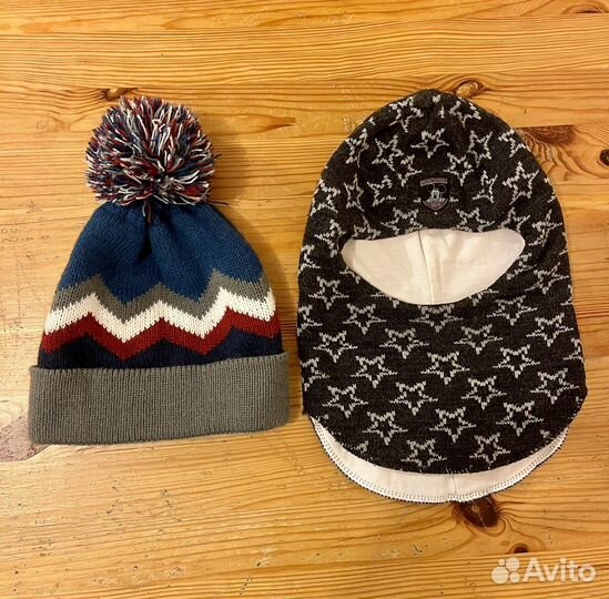 Шапка шлем, шапка с бомбошкой