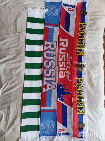 Шарфы Россия, зеленобелые
