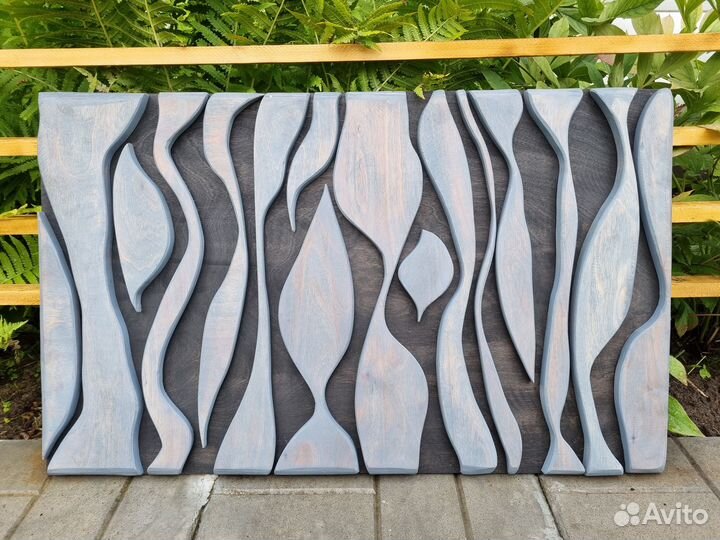 Пано настенное серо-чёрное