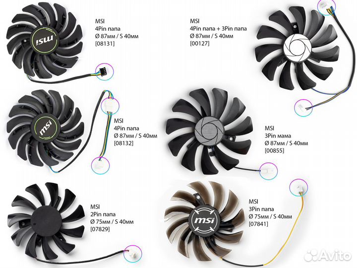 Вентиляторы для видеокарт. Много. Опт